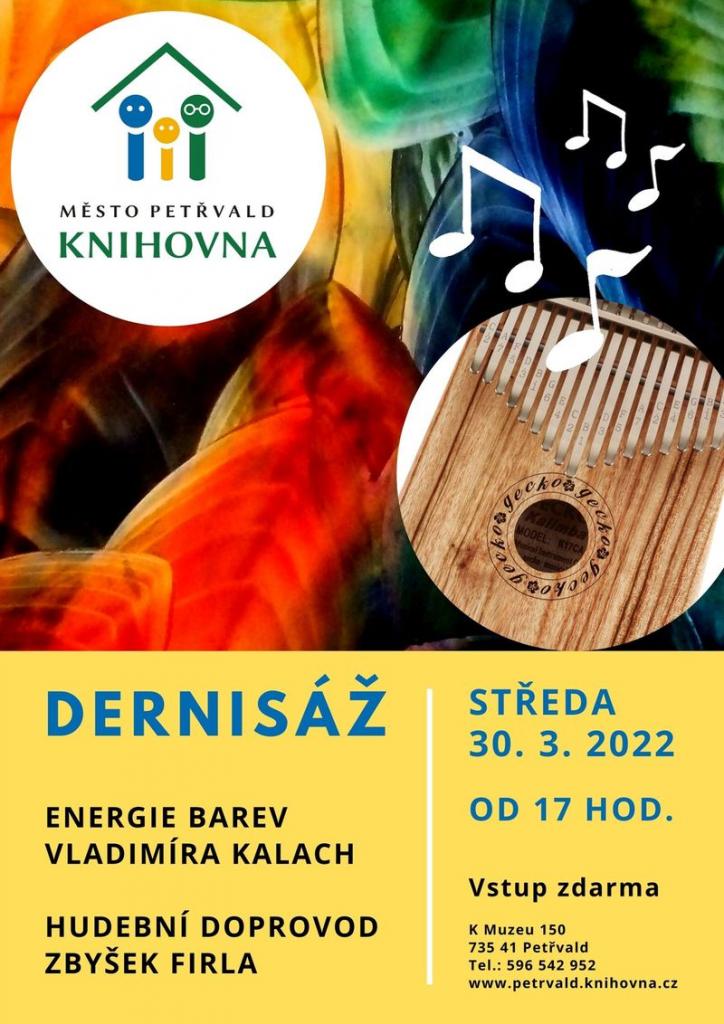 Energie barev - Vladimíra Kalach Knihovna, 30.3.2022 17:00 hod., Dernisáž tvorby Vladimíry Kalach s hudebním doprovodem Zbyška Firly
