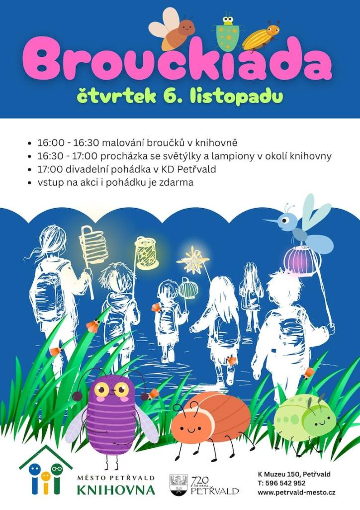 Broučkiáda Knihovna, 6.11.2025, 16:00 hod., Odpoledne s broučky a s pohádkou