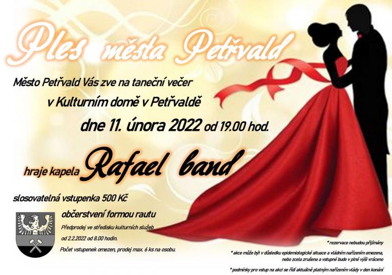 Ples města Petřvald Kulturní dům Petřvald, 11.2.2022 od&nbsp;19:00 hod., Taneční večer s&nbsp;občerstvením v&nbsp;Kulturním domě Petřvald