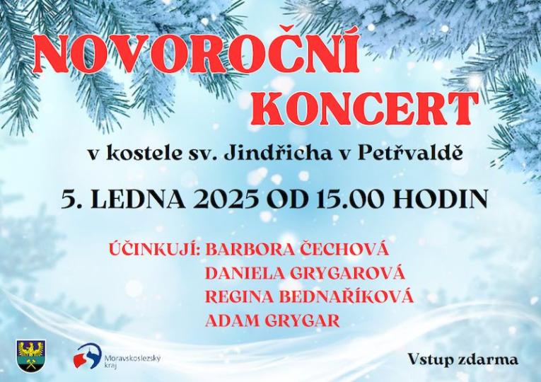 Novoroční koncert v kostele sv. Jindřicha v Petřvaldě, 5.1.2025 od 15:00 hod.